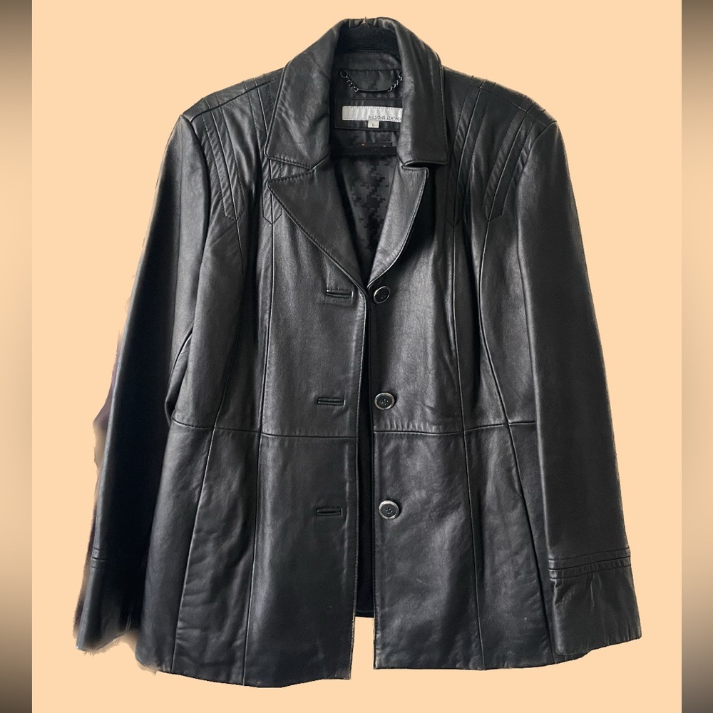Wilson Leather jacket - black 90s inspired blazer